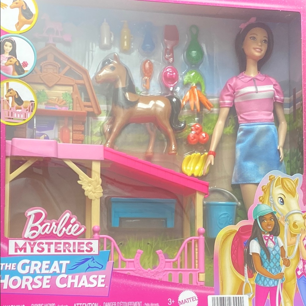 Barbie Pink and Blue Horse Adventure Doll Set